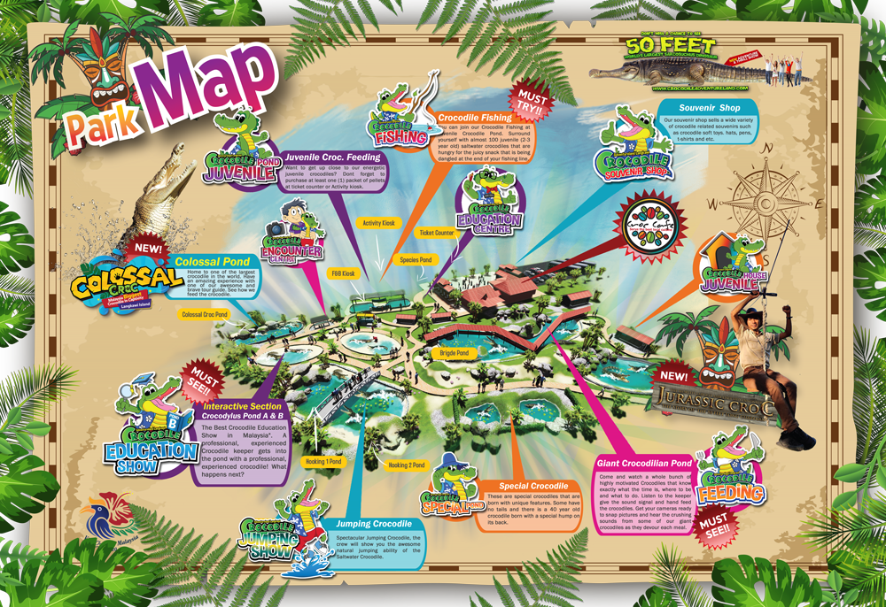 Crocodile Adventureland Langkawi map